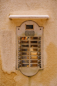 Close-up of window on wall