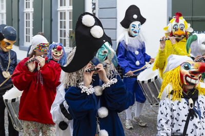 Basel, switzerland - february 20st 24. carnival piccolo players