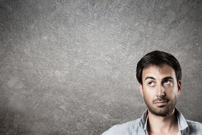 Portrait of a serious young man