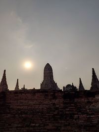 View of temple against sky during sunset