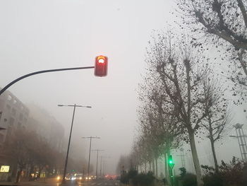 Cars on road against clear sky