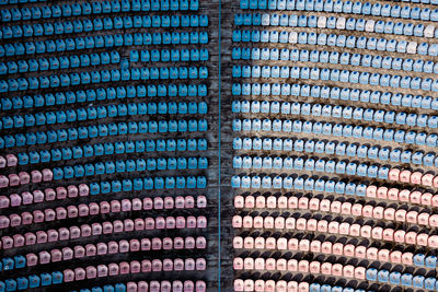 Full frame shot of chairs in stadium