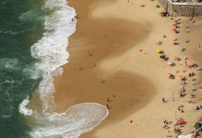 High angle view of beach