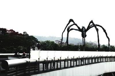 View of bridge against clear sky