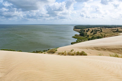 Nagliai nature reserve in neringa, lithuania. dead dunes, sand hills built by strong winds