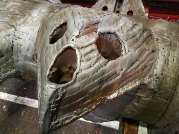 Close-up of sculpture