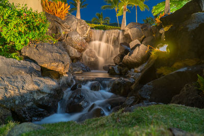 Close-up of waterfall