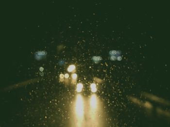 Defocused image of wet car window