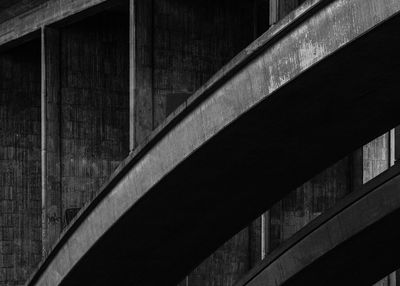 Low angle view of bridge over building