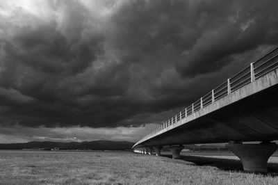 Low angle view of bridge against sky