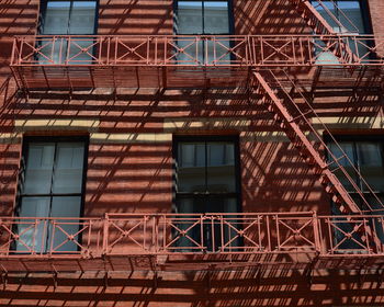 Full frame shot of brown residential building