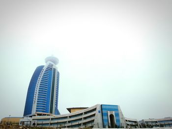 Low angle view of modern skyscraper