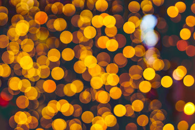 Defocused image of illuminated lights