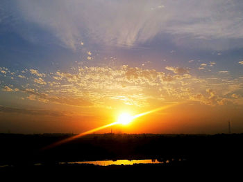 Sunset over landscape
