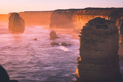 Rock formations at seaside