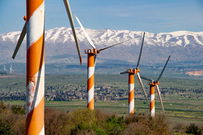 Wind energy turbine golan heights israel