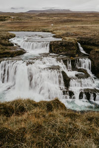 Reykjafoss waterfall in iceland