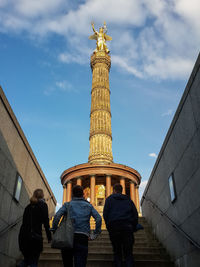 Low angle view of historic victory column/siegessäule in berlin, germany