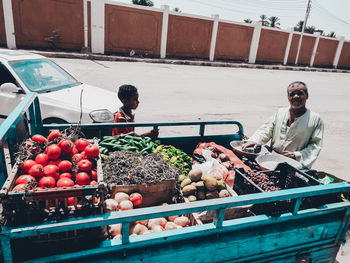 Full length of man for sale at market