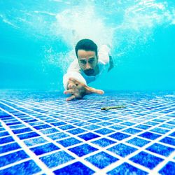 People swimming in pool