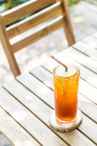 Close-up of drink on table