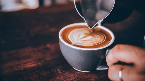 Close-up of coffee on table