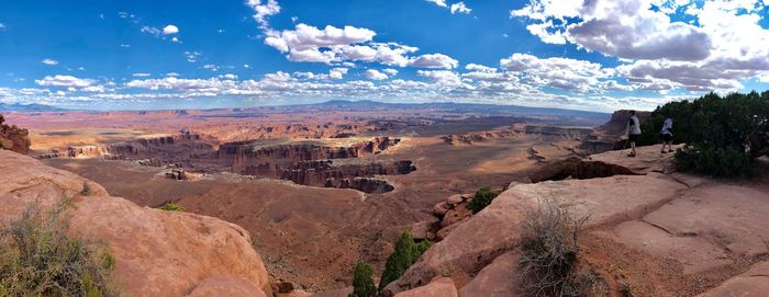 Panoramic view of landscape against cloudy sky