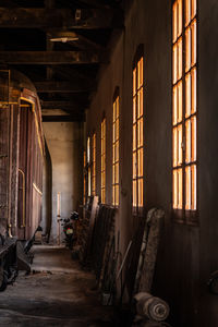 Interior of abandoned building