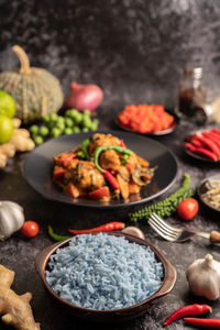 Close-up of vegetables on table