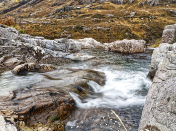 Stream flowing through rocks