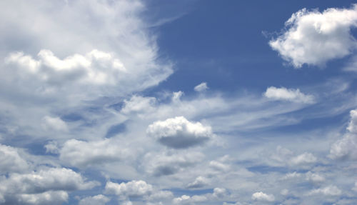 Low angle view of clouds in sky