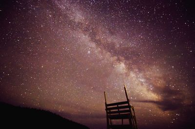 Low angle view of stars against sky at night