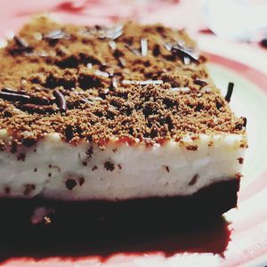 Close-up of cake in plate