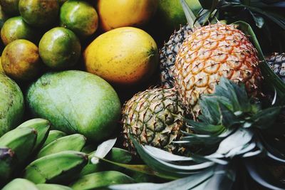 Full frame shot of fruits for sale in market