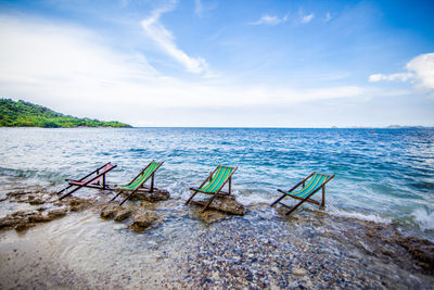 Scenic view of sea against sky