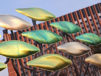 Low angle view of plants against clear sky