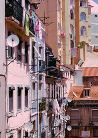 Low angle view of buildings in city