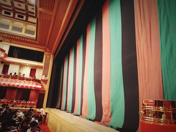 Multi colored building interior