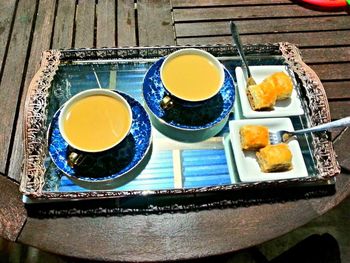 Close-up of food on table