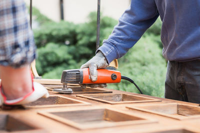 Man working at construction site