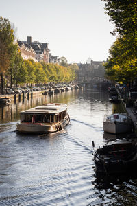 Boats in river