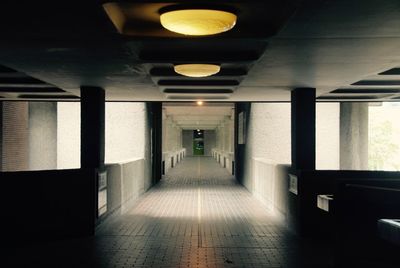 Empty corridor in building