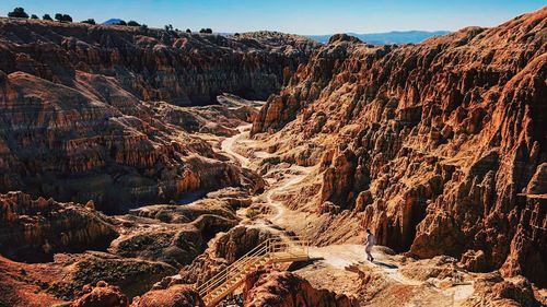 Aerial view of rock formations