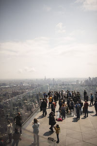 High angle view of city