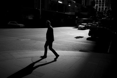 Man walking on street