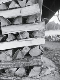 Close-up of wooden wall