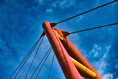 Low angle view of bridge against sky