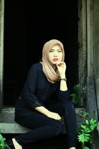 Portrait of young woman