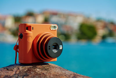 Close-up of security camera