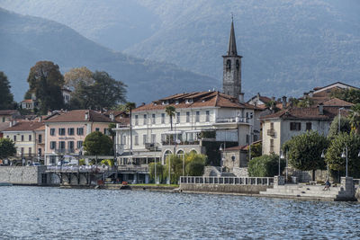 Landscape of the lake front of mergozzo